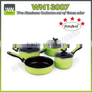 7 Pcs Marble Coating Cookware Set Black Forged Aluminum Stone-coated Cookware thumbnail-2