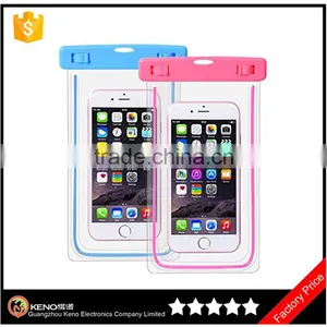 Light Up Waterproof Mobile Phone Case Pvc Waterproof Phone Bag For Swimming thumbnail-1