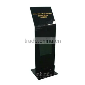 2015 New Black Color Magazine Display Stand, High Acrylic Brochure Holder, Acrylic Sign Stand thumbnail-2
