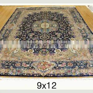 Karacahan Carpet Rug Carpet Handmade Persian Silk Rug Persian Handmade Silk Carpets for Home Hotel Villa thumbnail-1