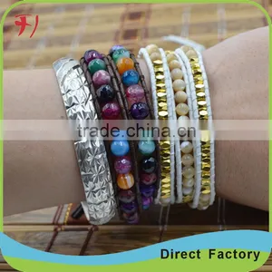 Simple And Elegant Boho Style Stone Bead Bracelet thumbnail-3