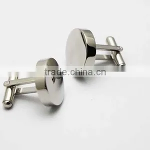 Steel Custom Made Cufflinks Blank Make Custom Cufflinks thumbnail-3