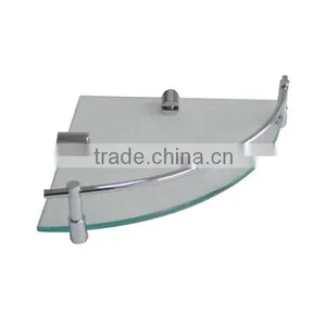 China Supplier Heavy Duty Toilet Accessories Bathroom Shelf Single Tier Bathroom Glass Shelf 6B0121D thumbnail-5