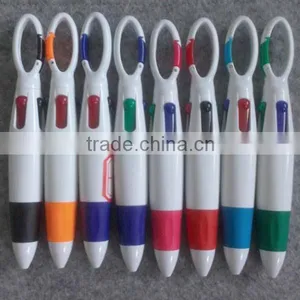 High Quality Novelty BIC Plastic 4 Color Carabiner Pen Quality Choice thumbnail-2