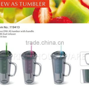 With Fruit Infuser Fashion Design BPA Free Plastic Cup Manufacturer thumbnail-5