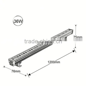 12W Outdoor RGB Linear LED Wall Washing Light With DMX Control thumbnail-2
