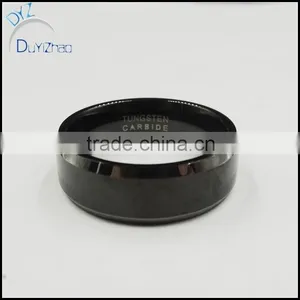 Black Pure Tungsten Ring Tungsten Carbide Wedding Ring for Men thumbnail-3