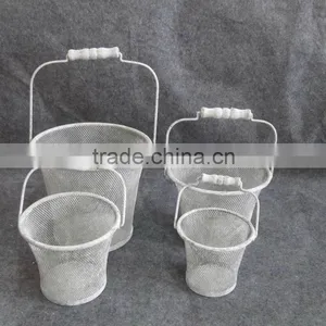 Wholesale Metal Crafts Round Flower Wire Mesh Basket thumbnail-1