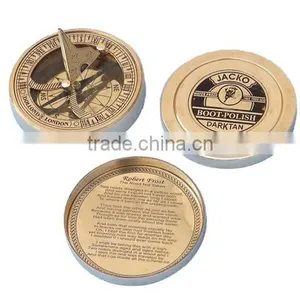 Nautical Brass Pocket Compass -Robert Frost Road Not Taken Compass 13443 thumbnail-1