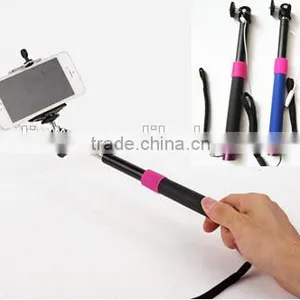 Charge-Free Audio Cable Controlled Monopod Selfie Stick for IOS and Android Smart Phones thumbnail-1