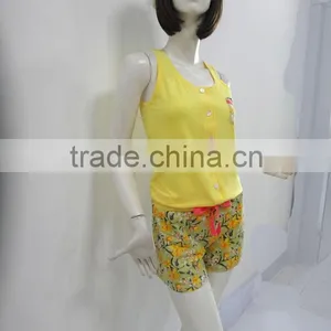 Pure and Fresh and Sweet Bowknot Sleeveless Pajamas Women thumbnail-3