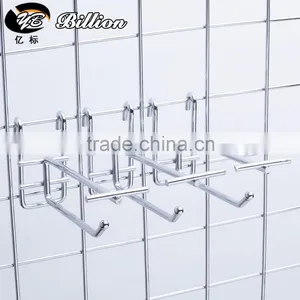 5.7 Thickness Supermarket Gridwall Display Hook Double Hanging Hook Net Hanging Hook thumbnail-1