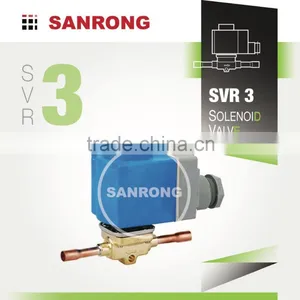 SVR3 EVR3 220v AC 45bar Brass Direct Acting Solenoid Valve for Refrigeration Air Conditioner thumbnail-1