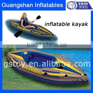 EN71 Approved PVC Canoe Inflatable Single Person Fishing Kayak thumbnail-1