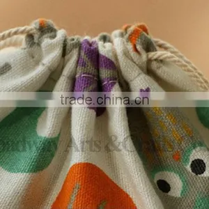 Promotion Canvas Fabric Drawstring Bag With Custom Logo thumbnail-4