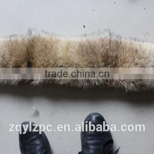 Wholesale Factory Price Natural Color Real Coyote Fur Collar Trimming/fox Fur Strips thumbnail-5