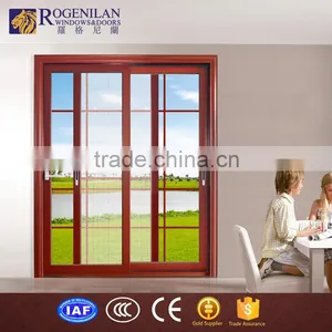 ROGENILAN 2 Tracks Room Safety Door Design With Grill thumbnail-3