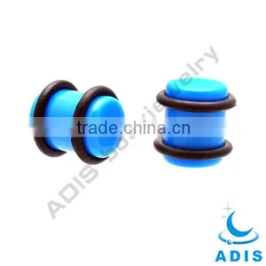 Wholesale Fashion Solid Color Piercing Jewelry Acrylic 00 Gauge Ear Plugs thumbnail-1