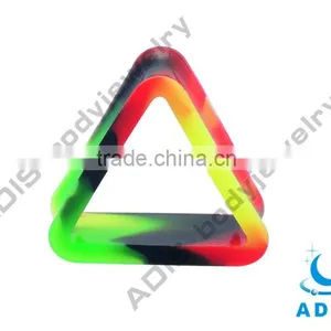 Acrylic Triangle Hollow Earring Gauge thumbnail-1