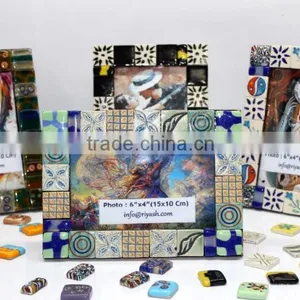 Hand Made Glass Tiles Ftd. Murano Inspired Designer Photo Frame - 19 x 14 Cm. ( Photo 15 x 10 Cm.) thumbnail-2
