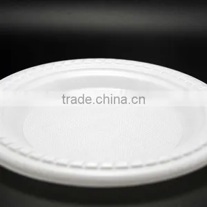Hot Sale 7 ''*9'' Oval Shape White Plastic PS Plate Take Away thumbnail-1