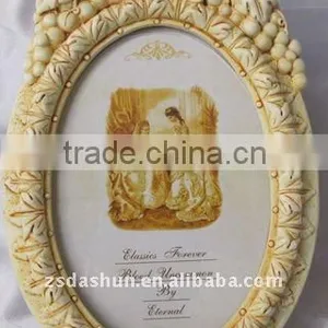 DS-007P Oval Resin Photo Frame /Polyresin Crafts/beautiful Painting thumbnail-1