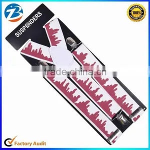 Fashion Printed Wide Elastic Mens and Ladies Braces Suspenders thumbnail-1