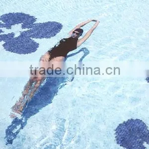 New Design Handmade Non-cutting Pool Water Flower Mosaic Pattern Tile thumbnail-3