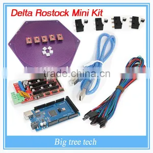 China Wholesale 2016 Delta Rostock Mini Kit Kossel 3d Printer Kit Reprap A4988 +Ramps 1.4+ Mega 2560 and 4Pin Wire Cable thumbnail-1