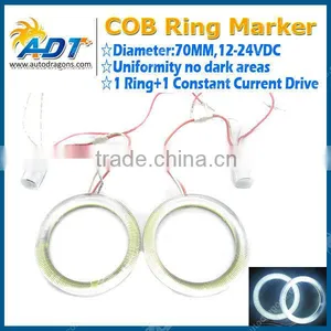 12V-24VDC Car LED Headlight 70MM 81leds COB Halo Ring Angel Eyes For Universal Cars thumbnail-1