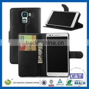 C&T Deluxe Fashion PU Leather Flip Folio Case Cover For Huawei Honor 7 thumbnail-1