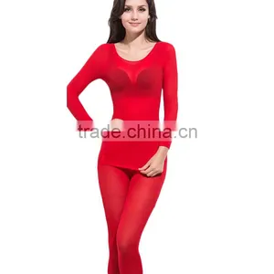 Women Seamless Underwears Sets Ultrathin Winter Thermal Underwear Sexy Slim Comfortable Breathable Top And Pant Long Johns thumbnail-5