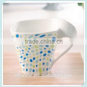 Ceramic Oblique Mug With Different Horizontal Rim Coffee Cup thumbnail-1