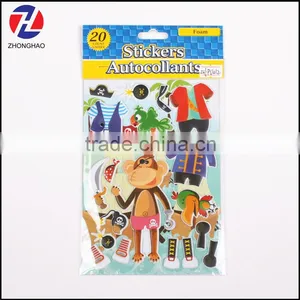 Promotional Wholesale Custom Dress up Monkey Puffy Sticker thumbnail-1