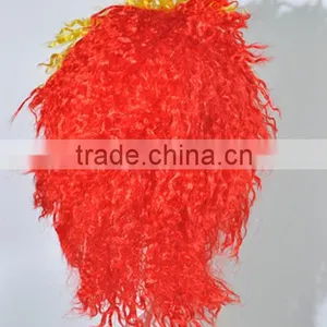 Half and Half Color Wig Afro Curls Explosion Synthetic Crazy and Funny Wig N300 thumbnail-1