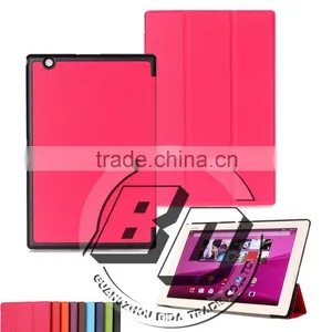 Manufacturer Wholesale Professional Three Folding Stand PU Leather Tablet Case For Sony Xperia Z4 Tablet Lowest Price thumbnail-1