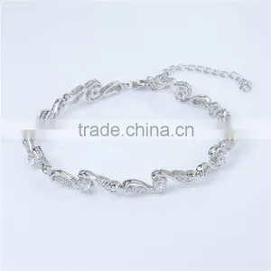 Beautiful Hotsale High Quality Handmade Tennis Bracelets With White AAAA CZ Stones thumbnail-2