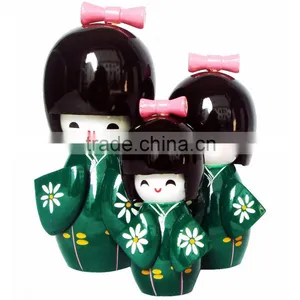 Pretty Wooden Kokeshi Japanese Baby Dolls for Sale thumbnail-2