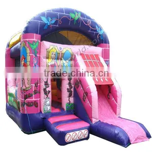 Commercial Inflatable Princess Castle With Slide thumbnail-1