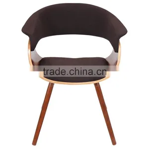 Vintage Mid Century Accent Upholstered Bentwood Armchair Chair thumbnail-6