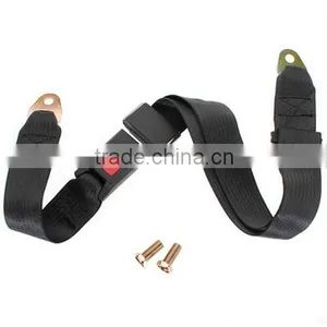 Black Car Seat Belt Lap Belt / Auto Adjustable Safety Belt / Seat Belt Buckle thumbnail-1