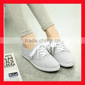 Ladies Wholesale China Flat Shoe Fancy Canvas Shoes Ash Hot Sale thumbnail-1