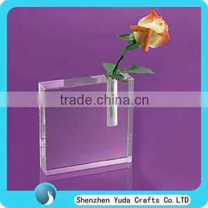 Acrylic Vase Table Top, Customize Clear Flower Vase, Square Acrylic Vase thumbnail-1