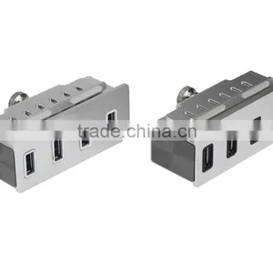 High-performance High-speed 4-Port Usb 3.0 Hub With LED Indicators and Easy to be Fixed on the PC or Table thumbnail-3