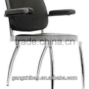 Metal Base With Pvc Black Chair Office Guest AH-68 thumbnail-5