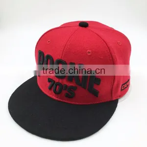 2015 New Design Custom Wool 3D Embroidered Snapback Hat thumbnail-4