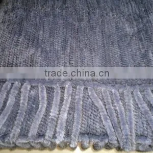 Wholesale Genuine Knitted Mink Fur Blanket From China thumbnail-1