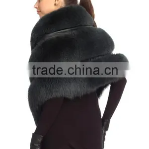 2015 Wholesale Ladies Fox Fur Cape thumbnail-2