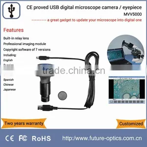 HD High Resolution and High Sensitivity CE Proved Digital Microscope Camera Built-in Relay Lens and Imaging Software thumbnail-1