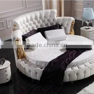 White Round Bed AMG-BR01 thumbnail-1